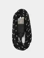 Черный кабель Micro USB в оплетке