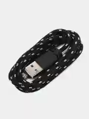 Черный кабель Micro USB в оплетке