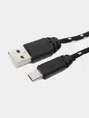 Черный кабель Micro USB в оплетке