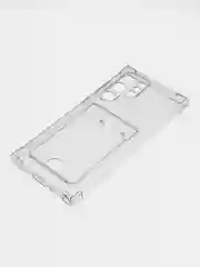 Белый чехол SAMSUNG S22 ULTRA, карман для пластиковой карты и усиленные углы