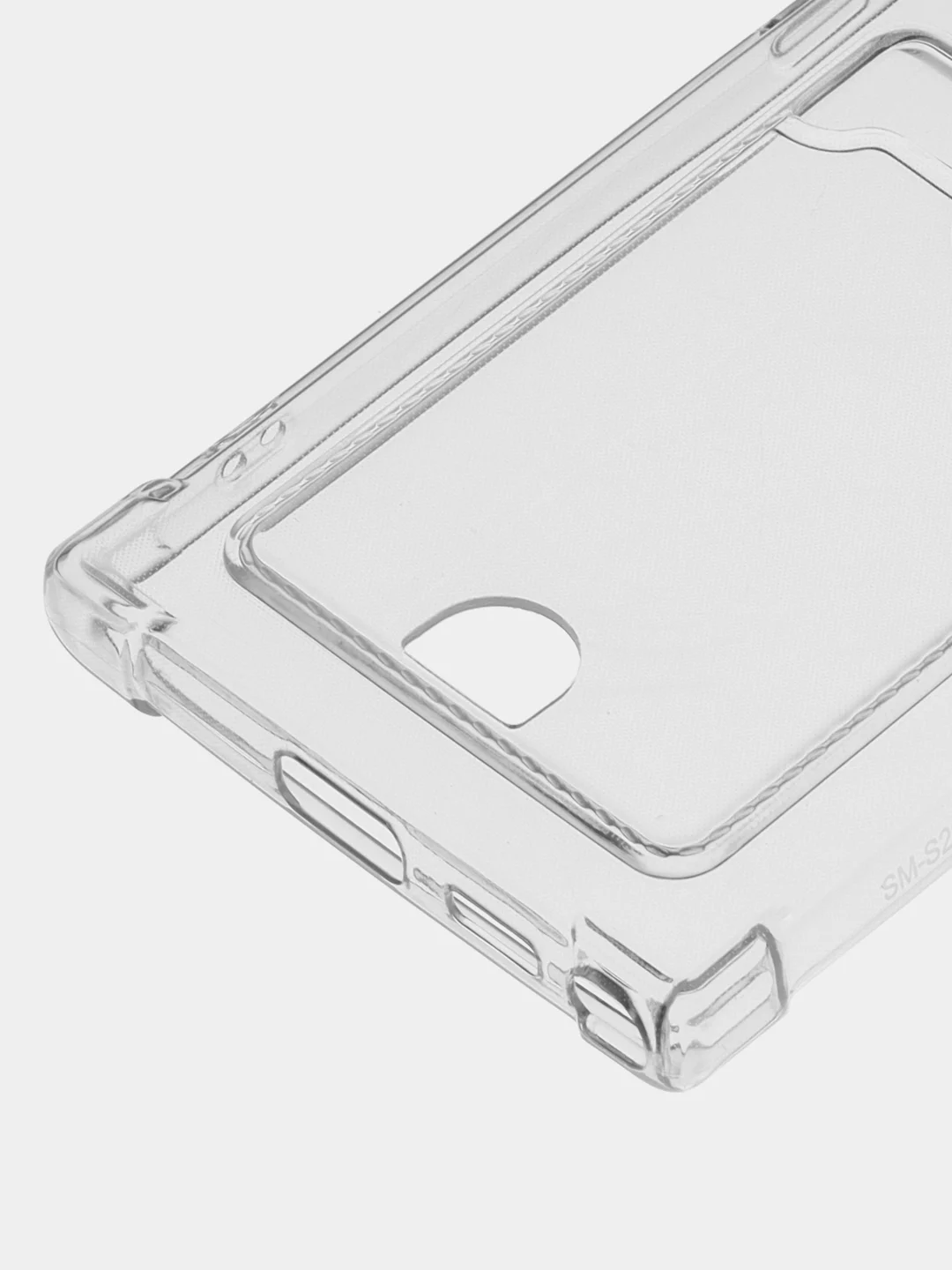 Белый чехол SAMSUNG S22 ULTRA, карман для пластиковой карты и усиленные углы
