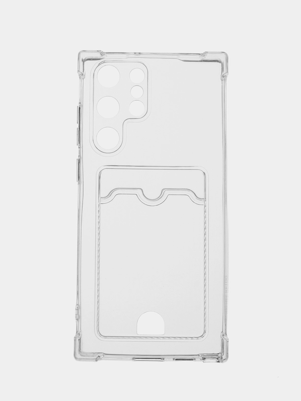 Чехол SAMSUNG S22 ULTRA, карман для пластиковой карты и усиленные углы