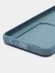 Синий меланж чехол для Samsung Galaxy A13 4G (Самсунг Галакси А13 4Г), с карманом для карт