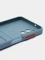Синий меланж чехол для Samsung Galaxy A13 4G (Самсунг Галакси А13 4Г), с карманом для карт