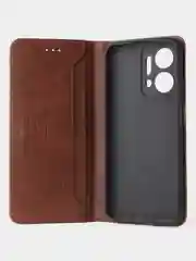 Коричневый чехол-книжка GQ для Honor X7A Plus / Honor X7A из высококачественной искусственной кожи