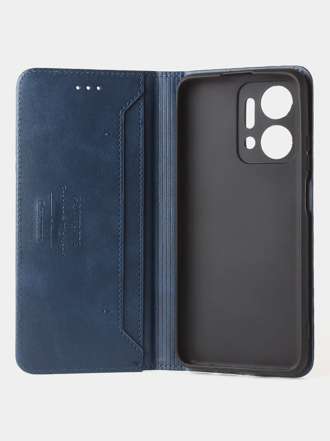 Синий чехол-книжка GQ для Honor X7A Plus / Honor X7A из высококачественной искусственной кожи