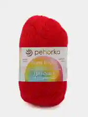 Красный пряжа Пехорка "Детская новинка", акрил, 50 г, 200 м