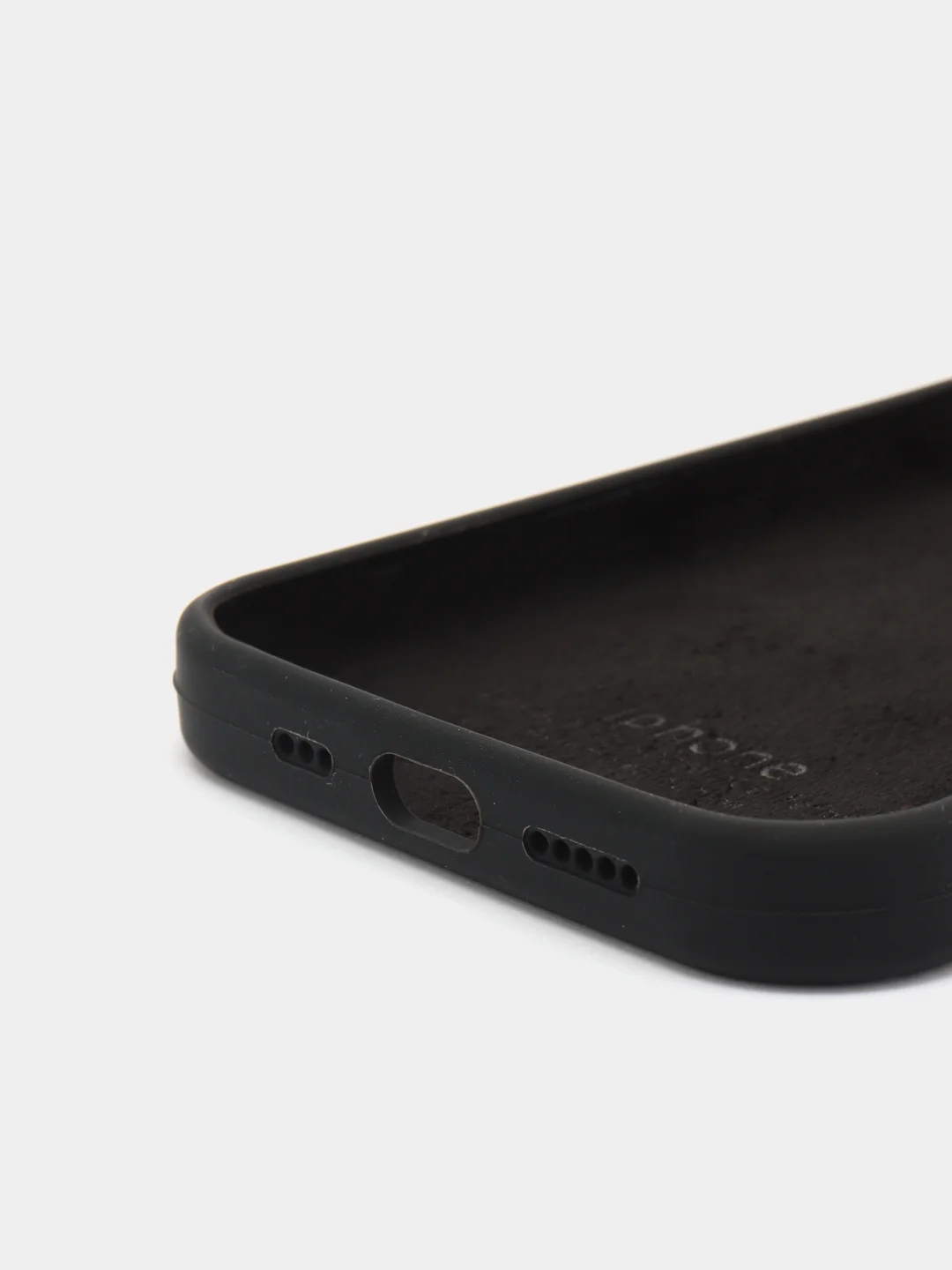 Черный чехол Silicone Case iPhone 11, 12, 13, 14, Pro, Pro Max, с закрытым низом, кейс