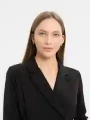 Желтый серьги-гвоздики, с фианитами, 18К