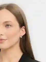 Желтый серьги-гвоздики, с фианитами, 18К
