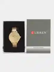 Желтый женские наручные часы Curren 9024 в подарочной упаковке