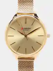 Желтый женские наручные часы Curren 9024 в подарочной упаковке