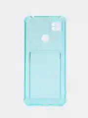 Лазурный силиконовый чехол Xiaomi Redmi 9C 10A Сяоми Редми 9С 10А, с карманом для карт, прозрачный