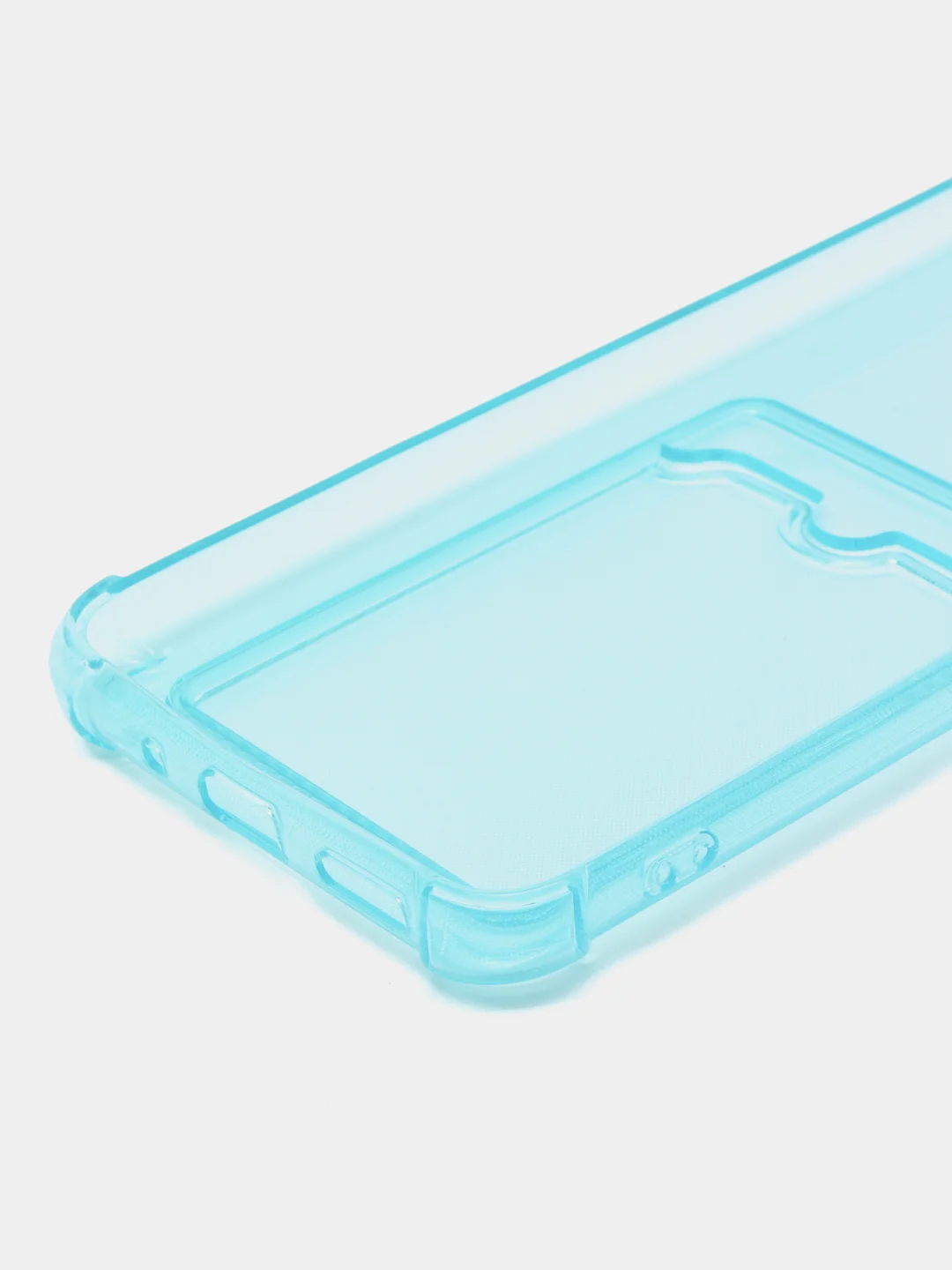 Лазурный силиконовый чехол Xiaomi Redmi 9C 10A Сяоми Редми 9С 10А, с карманом для карт, прозрачный