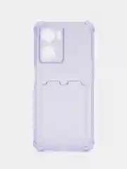 Лавандовый силиконовый чехол для OPPO A57S / A77 4G / A77S / OnePlus Nord N20 SE, с карманом для карт