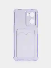 Лавандовый силиконовый чехол для OPPO A57S / A77 4G / A77S / OnePlus Nord N20 SE, с карманом для карт