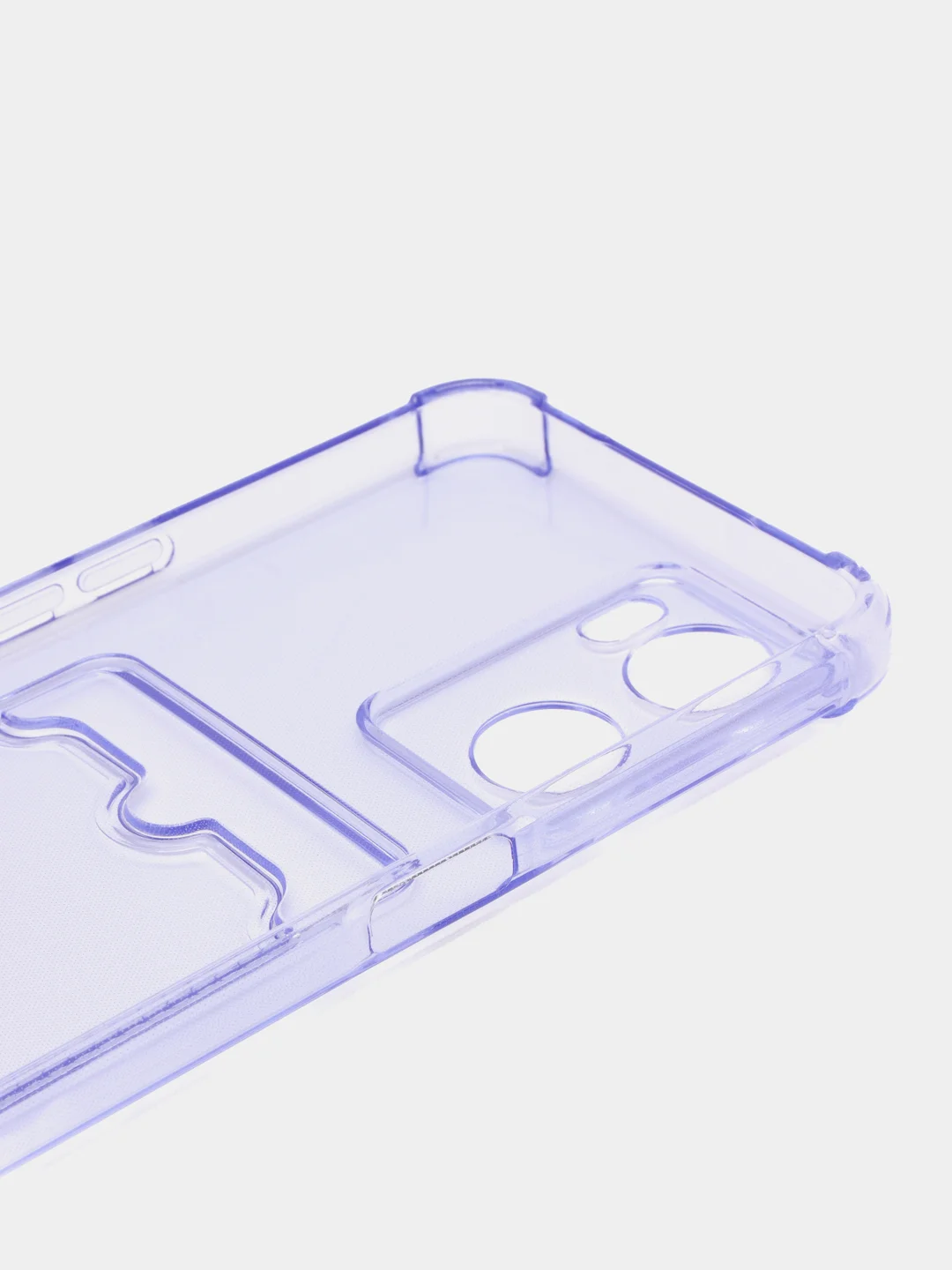 Лавандовый силиконовый чехол для OPPO A57S / A77 4G / A77S / OnePlus Nord N20 SE, с карманом для карт