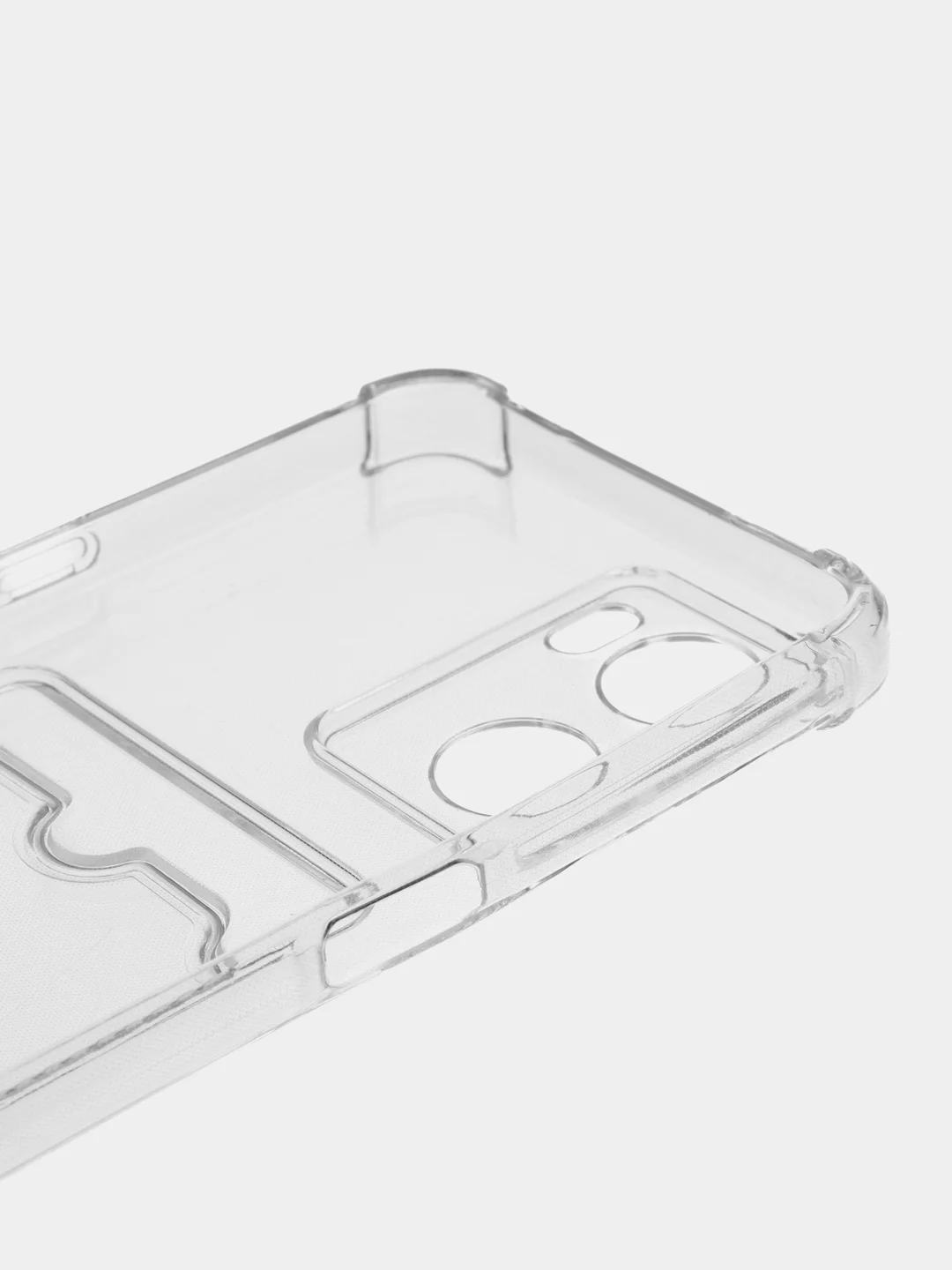 Прозрачный силиконовый чехол для OPPO A57S / A77 4G / A77S / OnePlus Nord N20 SE, с карманом для карт