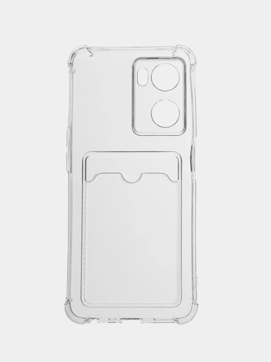 Прозрачный силиконовый чехол для OPPO A57S / A77 4G / A77S / OnePlus Nord N20 SE, с карманом для карт
