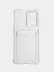 Прозрачный силиконовый чехол для OPPO A57S / A77 4G / A77S / OnePlus Nord N20 SE, с карманом для карт