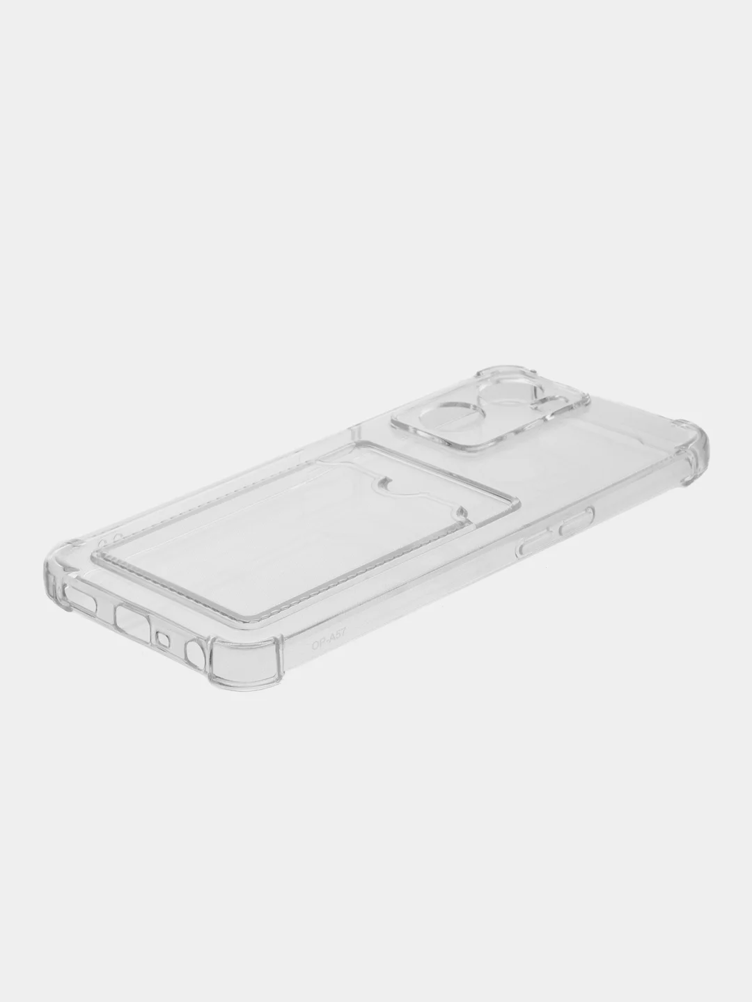 Прозрачный силиконовый чехол для OPPO A57S / A77 4G / A77S / OnePlus Nord N20 SE, с карманом для карт