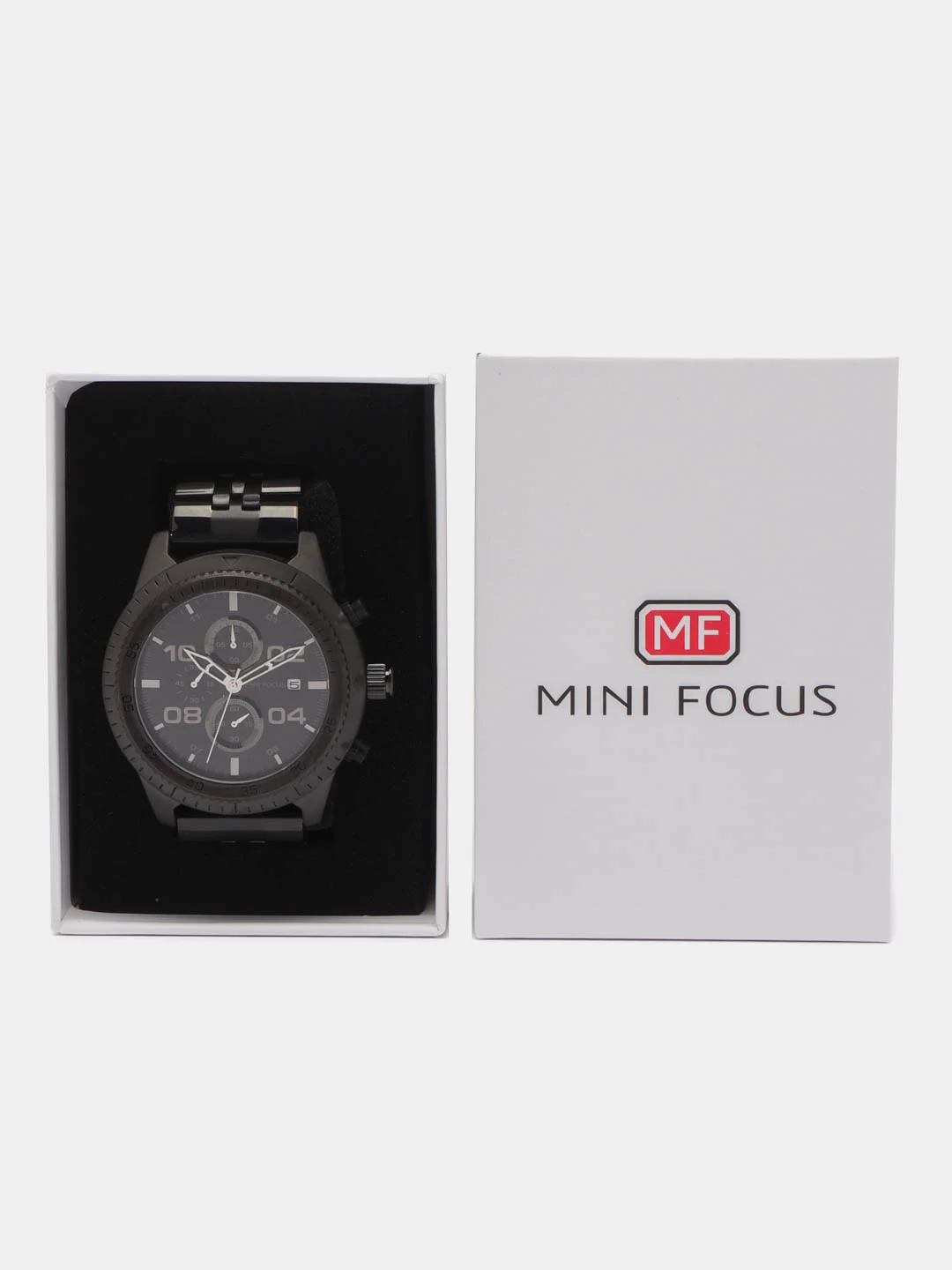 Синий мужские наручные часы Mini Focus MF0230G с металлическим браслетом и хронографом