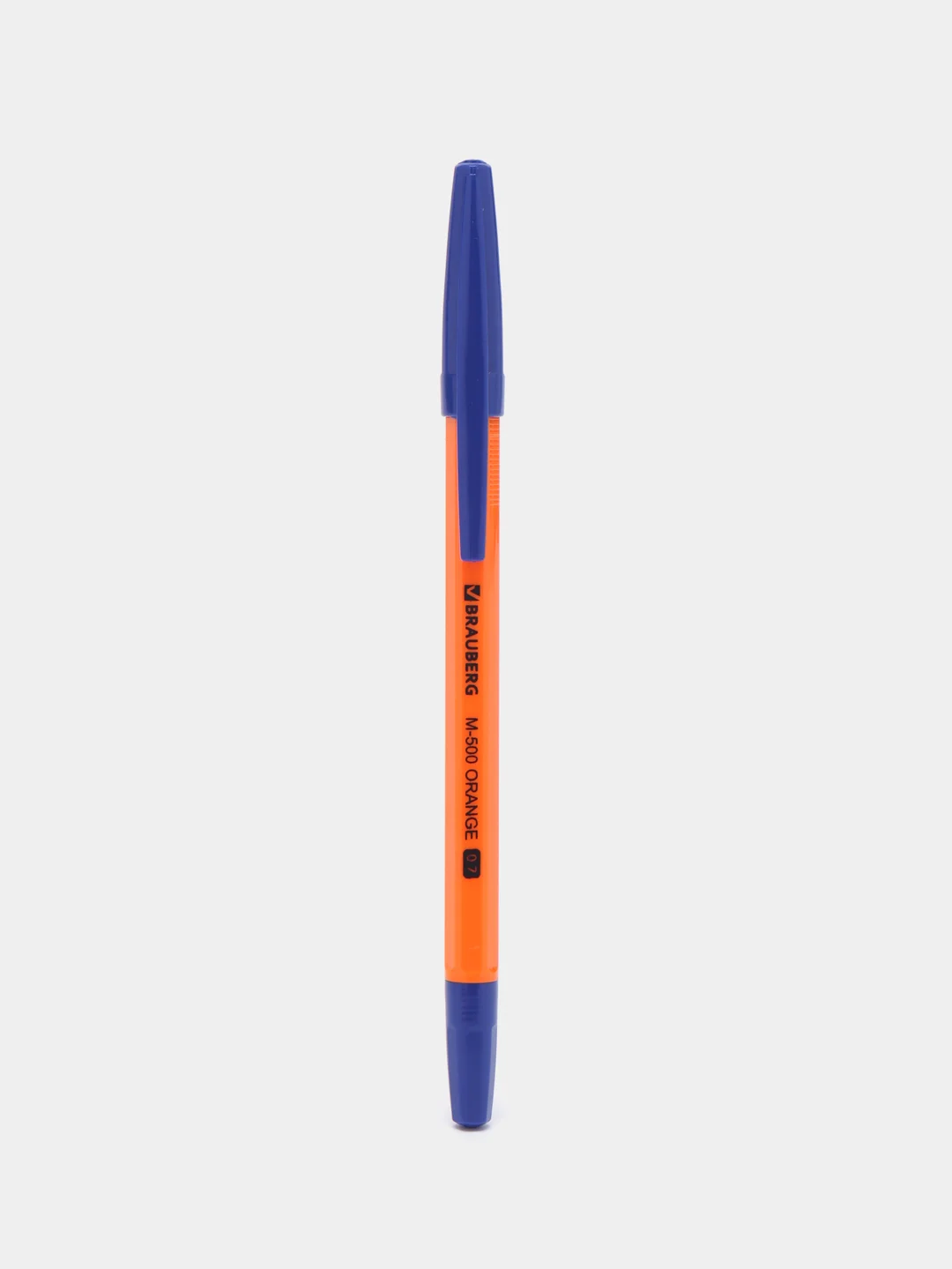 Ручки шариковые синие BRAUBERG "M-500 ORANGE", НАБОР 10 шт., линия 0,35мм, 143951