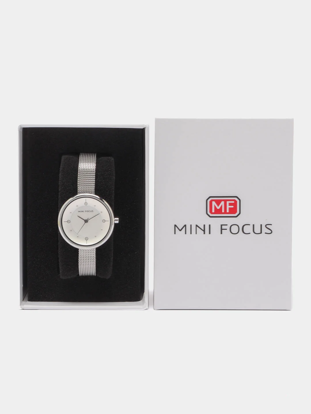 Серебряный женские часы наручные Mini Focus MF0274L, в подарочной упаковке