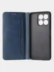 Синий чехол-книжка GQ для Honor X8A из высококачественной искусственной кожи