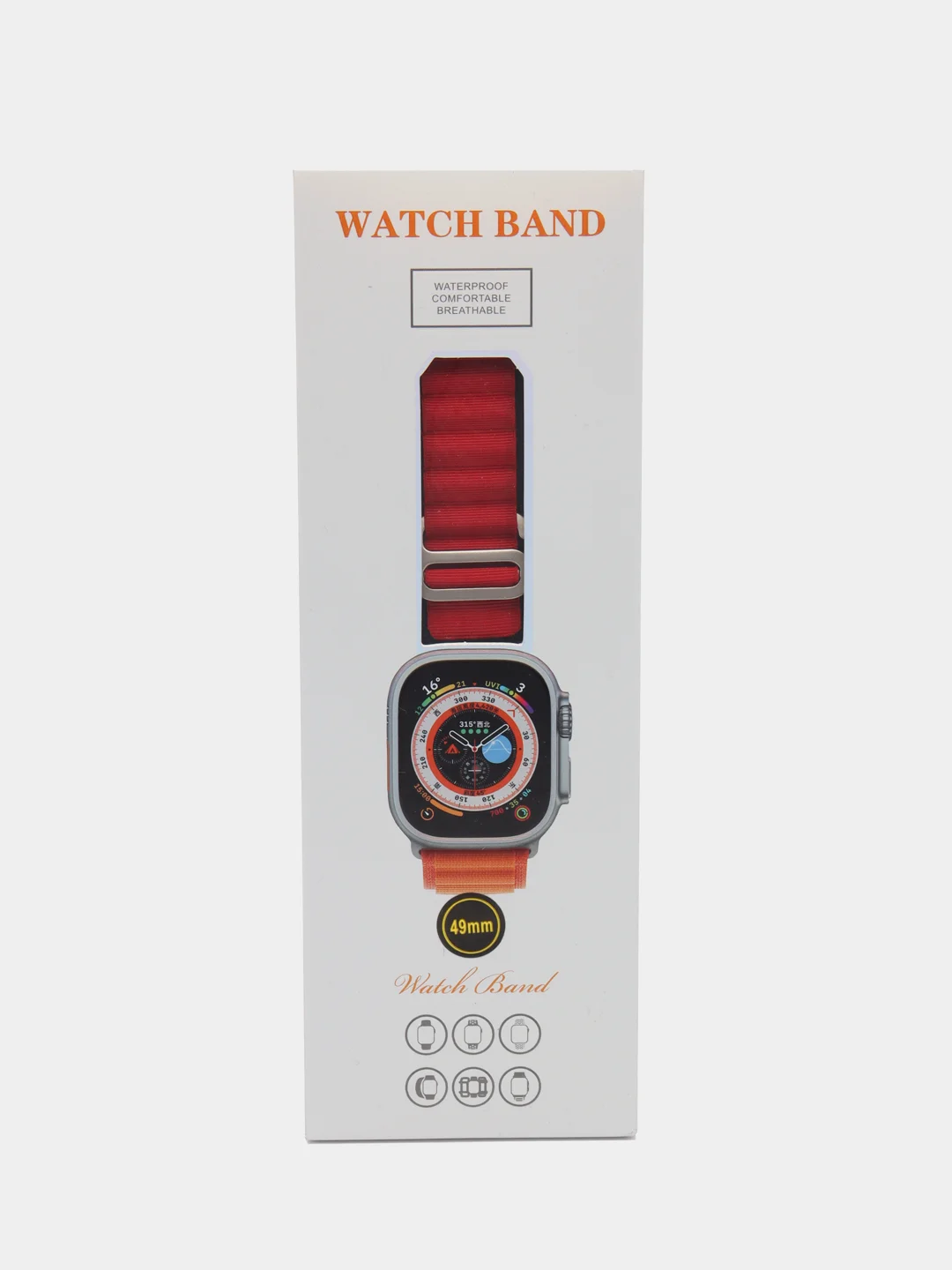 Багровый ремешок для Apple Watch Ultra 42/44/45/49 мм, для серии 4/5/6/7/8/9/SE/SE 2022
