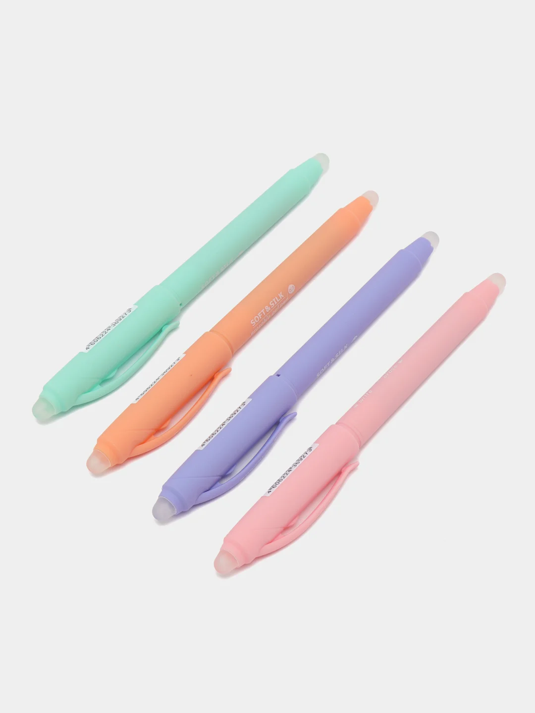 Ручка стираемая гелевая (пиши-стирай) Brauberg Soft&silk Pastel, синяя, 4 штуки, 880736