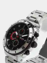 Черный мужские наручные часы Megir MS2075G, с хронографом, в подарочной упаковке