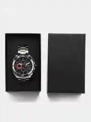 Черный мужские наручные часы Megir MS2075G, с хронографом, в подарочной упаковке