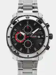 Черный мужские наручные часы Megir MS2075G, с хронографом, в подарочной упаковке