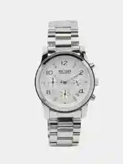 Серебряный женские наручные часы Megir MS2057L c хронографом, в подарочной упаковке