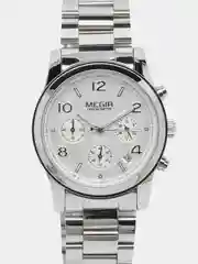 Золотой женские наручные часы Megir MS2057L c хронографом, в подарочной упаковке