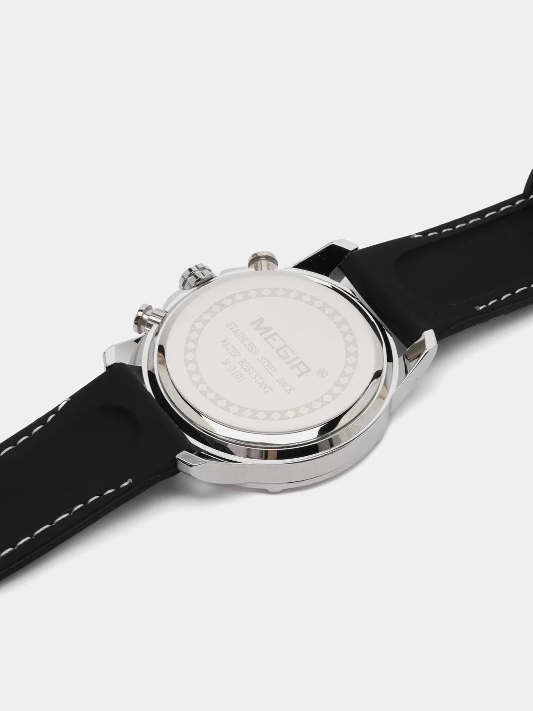 Серебряный мужские наручные часы Megir MN2101G, с хронографом, в подарочной упаковке