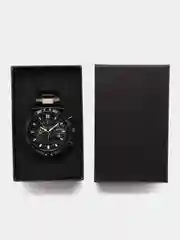 Черный мужские наручные часы Megir MS2108G, с хронографом, в подарочной упаковке