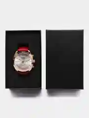 Красный женские наручные часы Megir ML2115LR, с хронографом, в подарочной упаковке