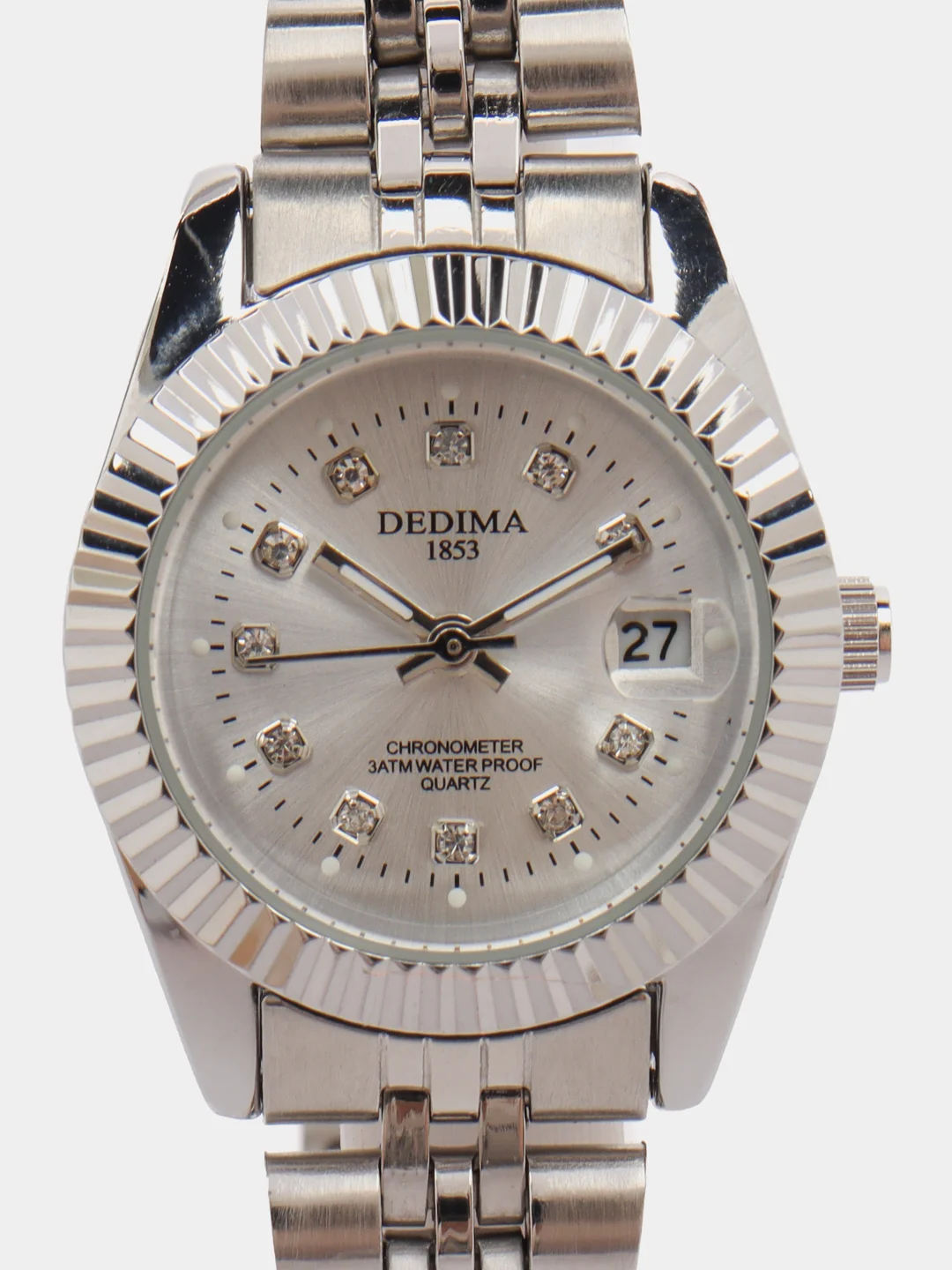 Серебряный наручные часы Dedima D-188, женские, с календарём, в подарочной упаковке