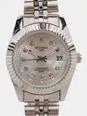 Серебряный наручные часы Dedima D-188, женские, с календарём, в подарочной упаковке