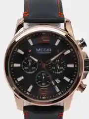 Синий мужские наручные часы Megir ML2156G, с хронографом, в подарочной упаковке