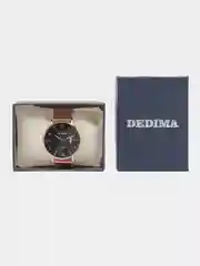 Бронзовый мужские наручные часы Dedima D-185, с календарём, в подарочной упаковке