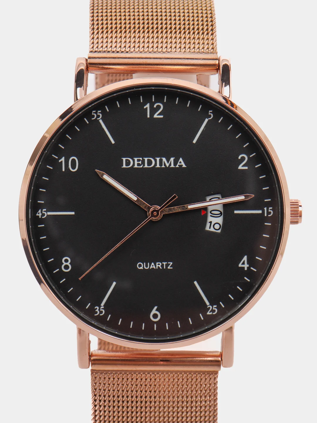 Бронзовый мужские наручные часы Dedima D-185, с календарём, в подарочной упаковке