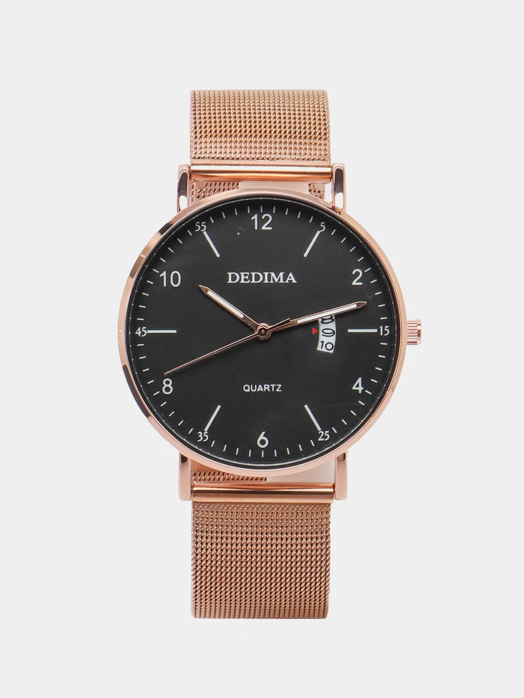 Бронзовый мужские наручные часы Dedima D-185, с календарём, в подарочной упаковке