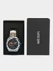 Коричневый мужские наручные часы Megir MS2075G, с хронографом, в подарочной упаковке