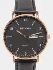 Черный мужские наручные часы Dedima D-183 с календарём в подарочной упаковке