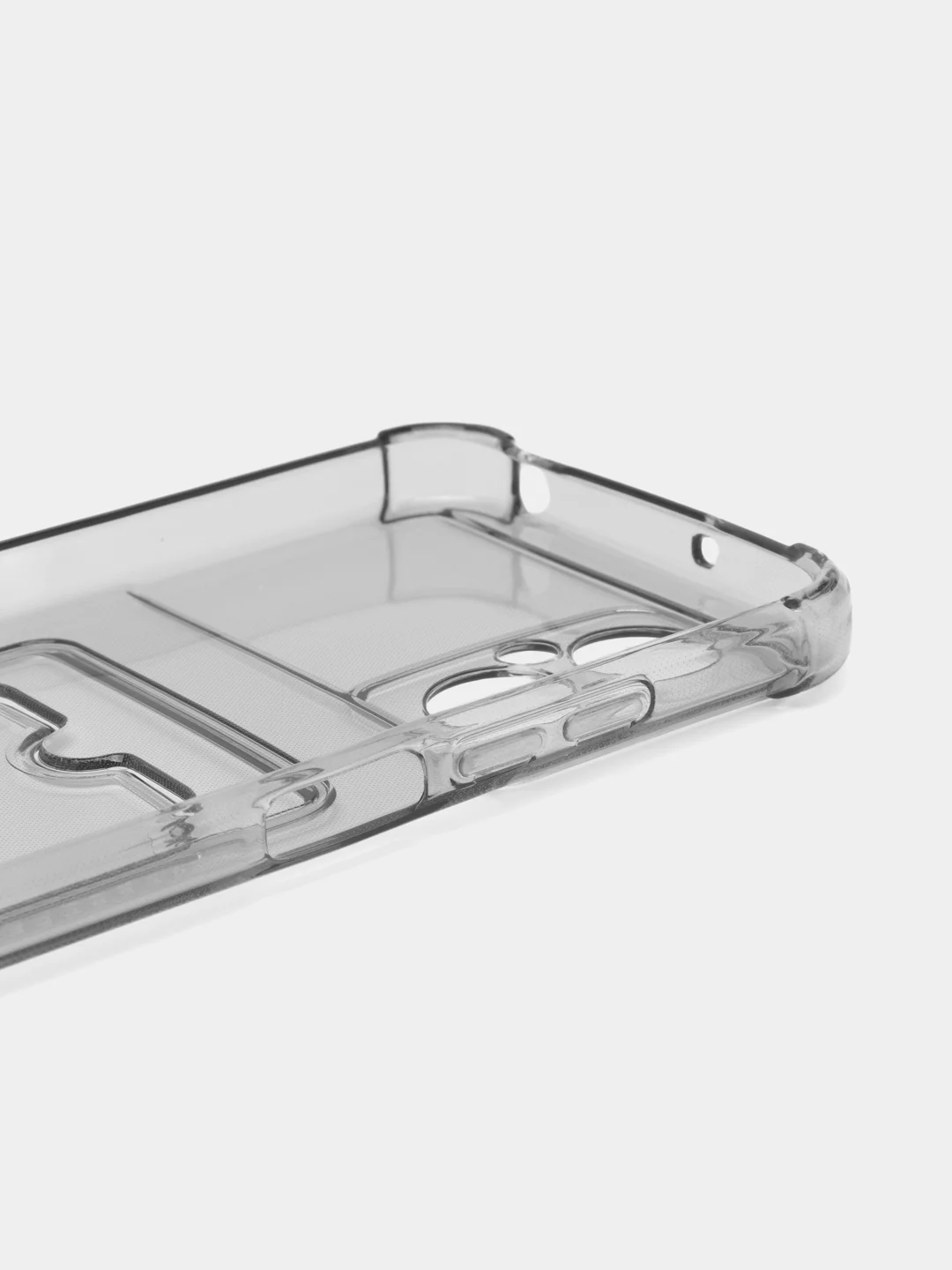 Черный чехол для Xiaomi Poco M5 / Сяоми Поко М5 прозрачный, с карманом для карты