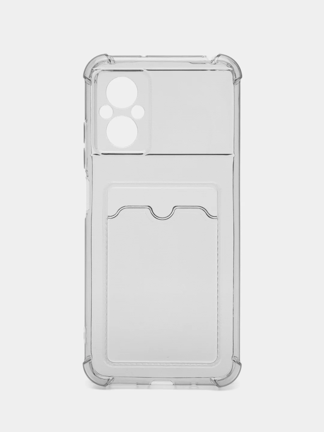 Черный чехол для Xiaomi Poco M5 / Сяоми Поко М5 прозрачный, с карманом для карты