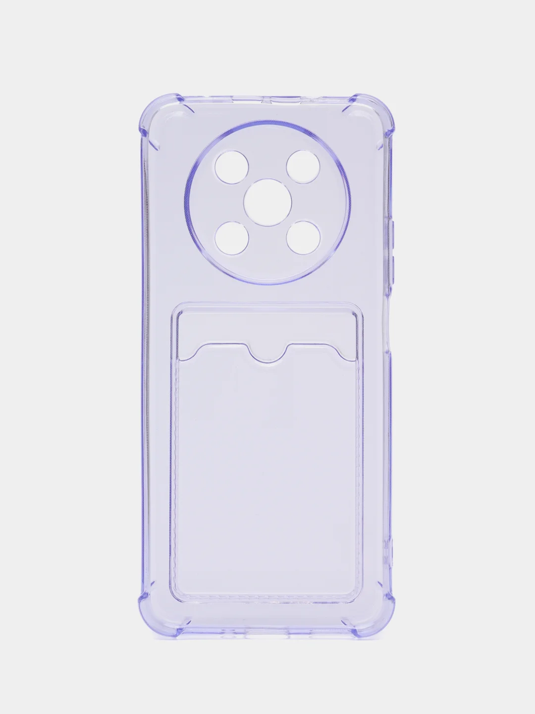 Лавандовый чехол противоударный Huawei Nova Y90 (Хуавей Нова У90), прозрачный, с карманом для карты